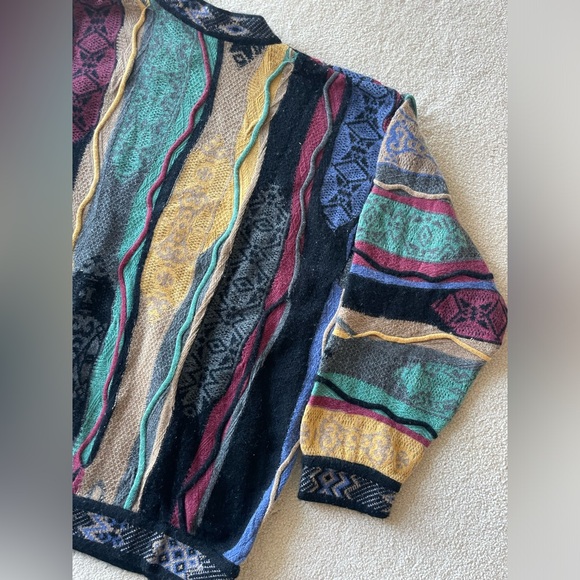 VINTAGE COOGI CASHMERE SWEATER - CLASSIC 100% CASHMERE MULTI COLOR - Picture 8 of 8
